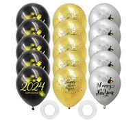 New Year's Eve Decoration Black Gold New Year Party Decoration Banners Decoration Balloons For Wedding Birthday Party New Year Supplies