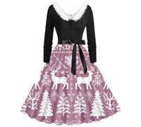 New Years Eve Dress, Sexy Santa Costume Women Mrs Santa Red Velvet A-Line V-Neck Sexy Christmas Dresses Christmas Ladies Dress Dresses for Women Costumes Adult for Party Nightclub Evening
