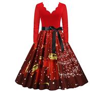 New Years Eve Dress, Women Xmas Santa Gift Mrs Claus Outfit Women Winter Dress Black Dresses For UK Adult Christmas Fancy Costumes Ladies Christmas Outfits