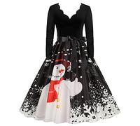 New Years Eve Dress, Women Xmas Santa Gift Mrs Claus Outfit Women Winter Dress Black Dresses For UK Adult Christmas Fancy Costumes Ladies Christmas Outfits
