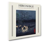 New Years Eve Foxfires By Utagawa Hiroshige Canvas Print | Gallery Wrapped 30mm Frame Wall Art | 14x14 inches | Ready to Hang | Asian Picture | Living Room Bedroom Lounge Office