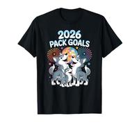 New Year's Eve Funny Wolf Pack 2026 Celebration T-Shirt