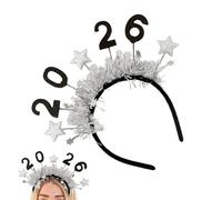 New Years Eve Headband | Secure And Comfortable Fit | 24.5x23x1.5cm | Glitter Party Tiara | Celebration Hairband | Multi-Purpose Use | For Celebration Holiday Christmas