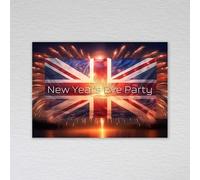 New Years Eve Party Invitations NYE Invitations New Year's Eve Invitation Cards: Union Jack NYE Invites (Pack of 50 without Envelopes)