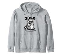 New Years Resolution Raccoon Still Not Joining A Gym 2026 Zip Hoodie