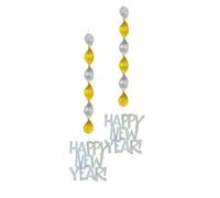 New Year's Stars Prism Hanging Decorations 30" 2 Pk Party Celebration Decor Eve
