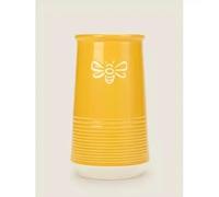 New Yellow Ceramic Bee Vase - Nature-Inspired Decorative Flower Vase with Embossed Bee Design, Vibrant Yellow Glaze & Glossy Finish - Modern Table Centerpiece for Floral Arrangements D-34