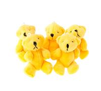 NEW Yellow Teddy Bear X 4 - Cute Cuddly Soft Small - Gift Present Birthday Xmas