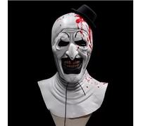 NEW-YIJUNSHUN Adult Terrifier Art the Clown Mask Art The Clown Terrifier Costume Terror Masks Scary the Killer Clown Joker Mask Halloween Cosplay Full Head Costume Props
