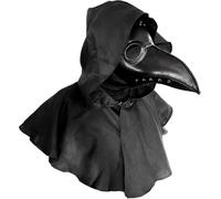 NEW-YIJUNSHUN Plague Doctors Mask, Plague Doctor Mask and Cloak for Men, Halloween Masks for Gothic Costume Props, Steampunk Bird Masks for Adult