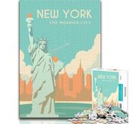 New York 1000 Piece Jigsaw Puzzles for Adults & Teens,Family Game Stress Reliever Difficult Challenge Secret Santa Gifts 38x26cm