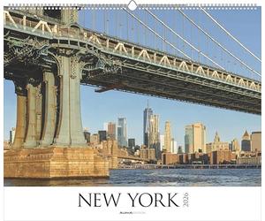 New York 2026 - City Travel Calendar - Landscape Format 60 x 50 cm - Spiral Bound