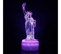 New York 3D Night Light 16 Color Change Lamp Acrylic Flat ABS Base USB Charger Home Decoration Toy Brithday Xmas Kid Children Gift