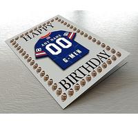 NEW YORK AMERICAN FOOTBALL BIRTHDAY CARD - N F L GIANTS PERSONALISED FRIDGE MAGNET - THE BEST A FAN CAN GET