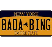 New York Bada Bing Photo License Plate License Plate 6x12 inches