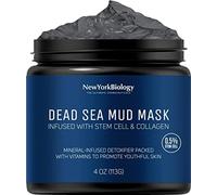 New York Biology Dead Sea Mud Mask for Face and Body with Stem Cell and Collagen - Spa Quality Pore Reducer for Acne, Blackheads and Oily Skin, Natural Skincare for Women, Men - Tightens Skin - 113 g