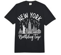New York Birthday Trip NYC Skyline Comfort Colors Adult Heavyweight T-Shirt