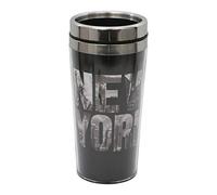 New York Black and White Designed Large Travel Mug- Perfect Souvenir Travel Mug for Iced Coffee in Summer and a Hot Beverage in Winter
