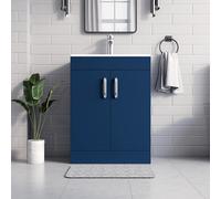 (New York, Blue) BELOFAY 600mm Bathroom Vanity Unit With Basin