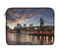 New York Bridge Laptop Sleeve 15inch Laptop Protective Case for Women Men Shockproof Computer Cover Portable Notebook Briefcases Computer Carrying Bag Lap Top Protector Compatible with Notebooks