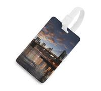 New York Bridge Luggage Tag Classic Personalized Repeated Luggage Tag Cute Unique Travel Essentials Identifiers for Women Men Baggage Backpack Handbag Suitcase
