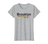 New York Brooklyn Subway Station Signs, Train Signs NYC T-Shirt, Women, Heather Grey, 3X-Large