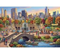 New York Central Park 500 Piece Wooden Jigsaw Puzzle,Stress Relief,Impossible Challenge,Adults & Kids 14+,Home Wall Decor,Gift Idea,Wood,Educational Toy (52x38cm)