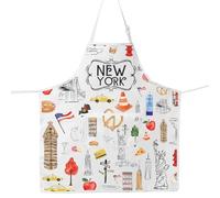 New York City Apron New York Kitchen Aprons New York Landmarks Apron New York Aprons For Women Men New York City Themed Gifts (NewYork ap2)