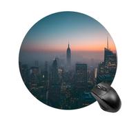 New York City at Dawn Funny Mouse Pads for Home Office | Non-Slip Laptop Mouse Mat with Stitched Edge for Travel 8inch Perfect Size