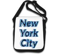 New York City Big Apple Glitch Art Shoulder Bag White