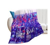 New York City Building Cityscape Natural Landscape Throw Blanket 30x40in Warm Super Soft & Plush Flannel Throws for Bed Couch Sofa Office Home Microfiber Cozy Fuzzy Blankets for Hot Sleepers
