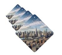 New York City Car Air Freshener Cards for Women Men 4 Pack Cute Car Accessories Long Lasting Scent Car Diffuser Hanging Auto Aromatherapy Tablets Car Fresheners Gifts