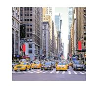 New York City Downtown Street Backdrop Banner - 72" x 72" (1 Pc) - Festive Polyester Photography Background for Parties, Events & Photoshoots