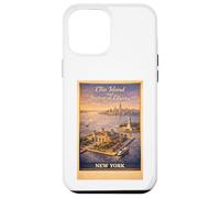 New York City Ellis Island Statue Liberty Aerial Travel Art Case for iPhone 12 Pro Max