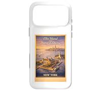 New York City Ellis Island Statue Liberty Aerial Travel Art Case for iPhone 17 Pro Max