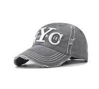 New York City Embroidered Baseball Cap Classic Vintage Cotton Cap Neutral Baseball Cap Outdoor Cap, Grey, L