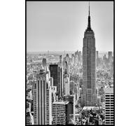 New York City Empire State Building Poster, 60 x 80 cm for Framing, Modern Wall Decoration for Living Room, Bedroom and Office