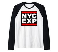 New York City Expat NYC EXP Digital Nomad Abroad USA Raglan Baseball Tee