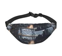 New York City Fanny Pack for Men Women Crossbody Waist Bag Everywhere Belt Bag Wallet Hip Bum Bag with Adjustable Strap Casual Chest Bag for Outdoor Hiking Cycling, Black, One Size