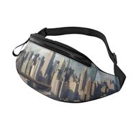 New York City Fanny Pack for Men Women, Waterproof Sports Waist Bag Fashion Belt Bag Crossbody Bags Hip Bum Bag with Adjustable Strap Large Sling Bag Purse for Travel Hiking