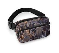 New York City Fanny Pack for Women Men Waist Bag Belt Bag Adjustable Casual Bag for Travel Sports Hiking, white, 7.9x5.1inches