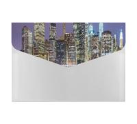 New York City File Folder Paper Bill Receipt Organizer Portable Document Organizer Expanding Accordion File Organizer Plastic Envelopes with 6 Pockets for Office Home