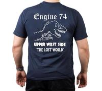 New York City Fire Dept. The Lost World Engine 74 T-Shirt Navy - Blue - Large