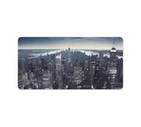 New York City Gaming Mouse Mat Large Desk Pad 24 X 12 Inches Non-Slip Rubber Extended Computer Mat Desktop Protector Pad with Stitched Edge for Office Home Keyboard