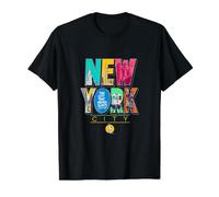 New York City Graphic NYC The City that Never Sleeps Value Graphic T-Shirt, Men, Black, L