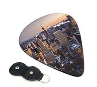 New York City Guitar Plectrums, 6 Guitar Plectrums, Double Sided Printing, For Acoustic Guitar, Bass, Ukulele, Electric Guitar (0.46 Mm 0.71 Mm 0.96 Mm)