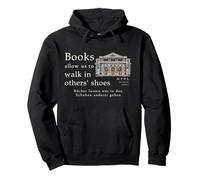 New York City, hand drawing NYPL, walking in others shoes Pullover Hoodie