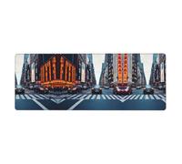 New York City Keyboard and Mouse Pad, Extra Large Desk Cover, Spill Resistance Mat for Smooth Tracking