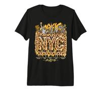 New York City Luxury Rich Leopard Skyline Urban Art Premium T-Shirt