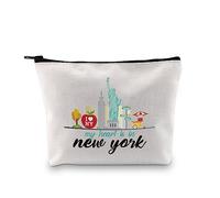 New York City Makeup Bag New York Girls Trip Gifts NYC Vacation Gift NYC Travel Bag New York Themed Gifts NYC Cosmetic Bag (My Heart is in New York ku)